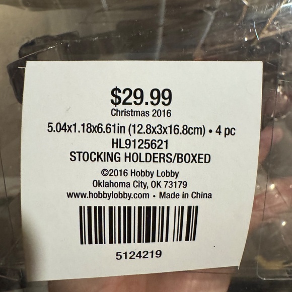 Jingle Bell Stocking Holders - Picture 3 of 3